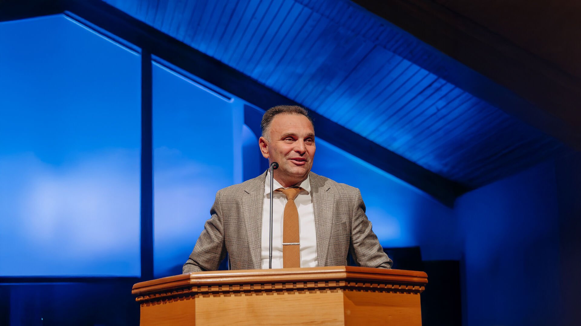 Senior Pastor preaching